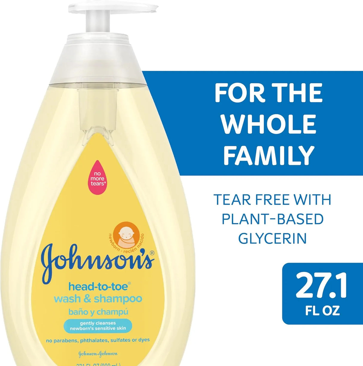 Johnson's Baby Head-To-Toe Gentle Baby Body Wash & Shampoo, Tear-Free, - Kenya