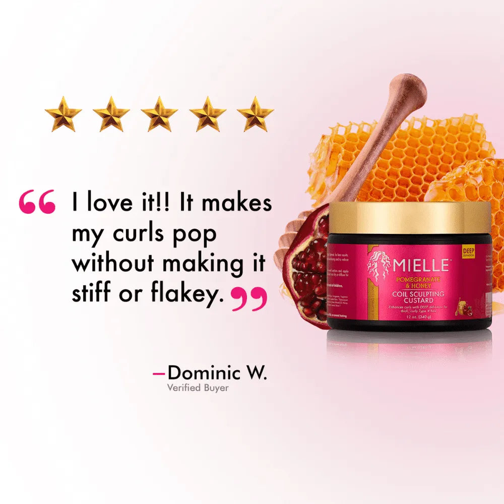 MIELLE - Pomegranate & Honey Coil Sculpting Custard - Kenya
