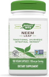 Nature's Way Herbal Neem Leaf, Traditional Ayurvedic Intestinal Remedy, 100 Vegan Capsules - Kenya