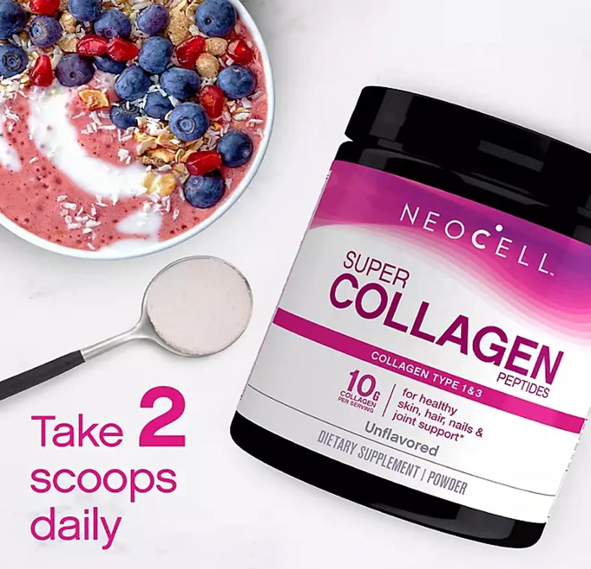 NeoCell Super Collagen Peptides, Unflavored Powder - Kenya