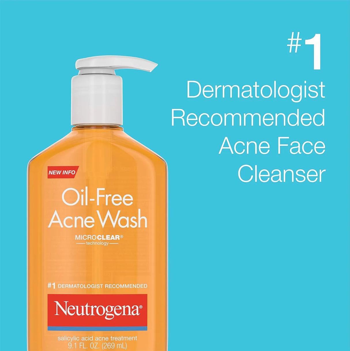 Neutrogena Acne Oil-Free Facial Cleanser + Salicylic Acid - Kenya