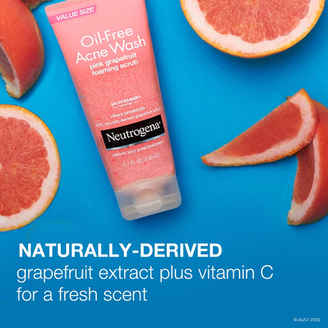 Neutrogena Oil-Free Pink Grapefruit Acne Foaming Facial Cleanser Scrub - Kenya