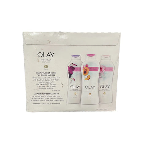 Olay Fresh Outlast Body Wash, 23.6 Fluid Ounce (Pack of 3) - Kenya