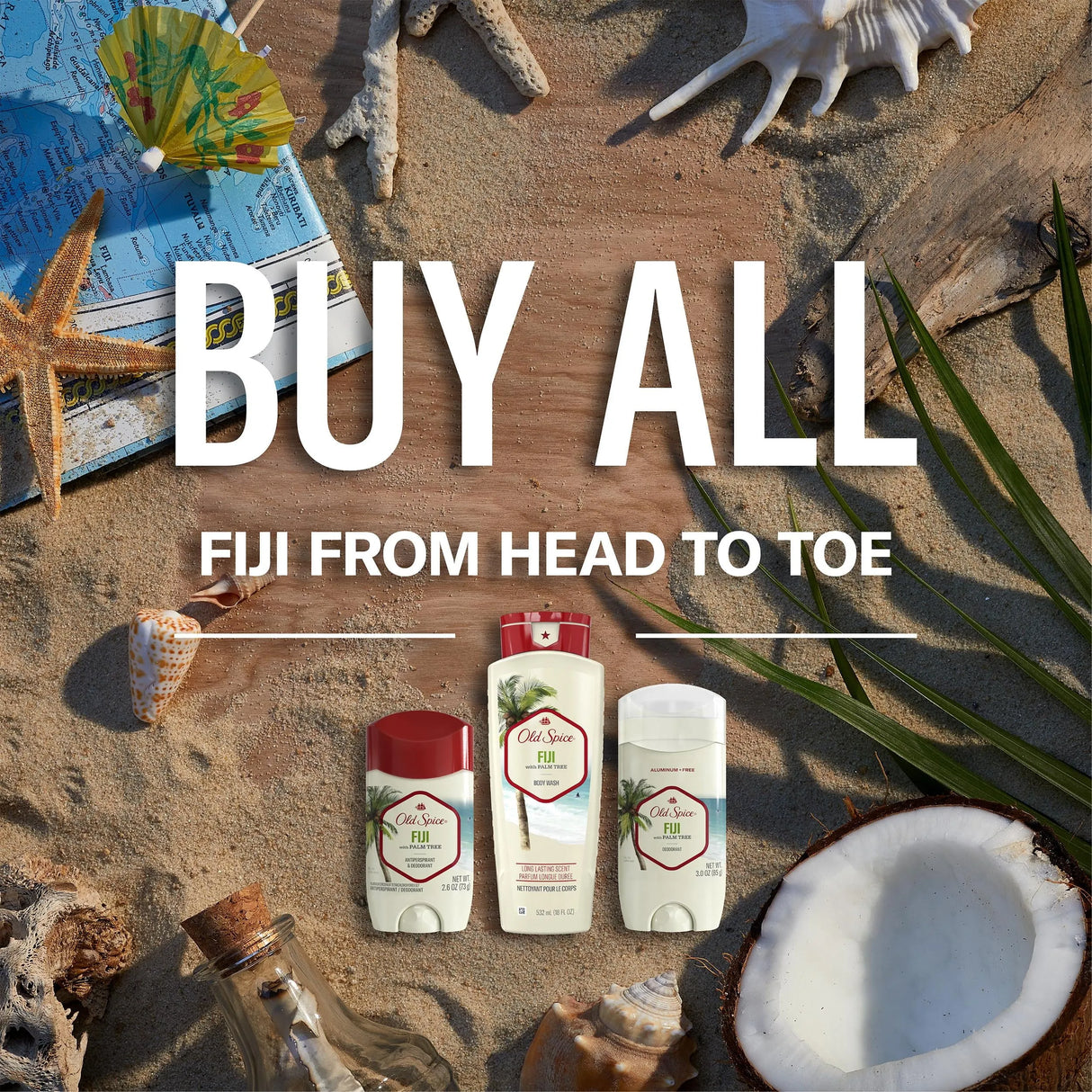Old Spice Deodorant for Men Fiji with Palm Tree Scent, 3 oz - Kenya