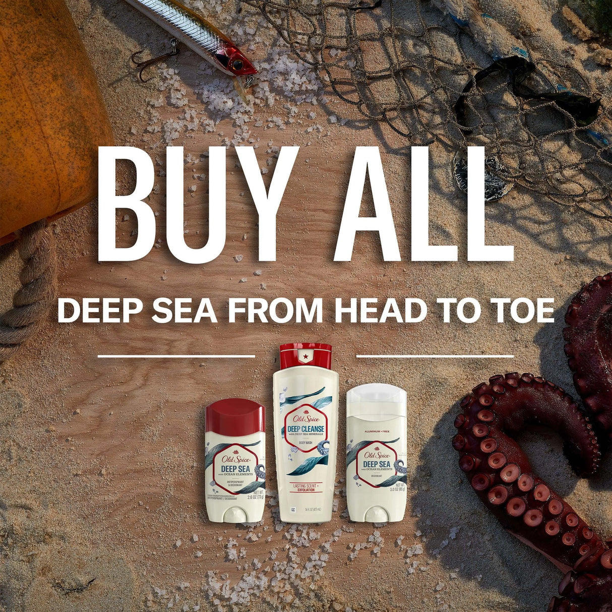Old Spice Men's Deodorant Aluminum-Free Deep Sea with Ocean Elements, 3oz - Kenya