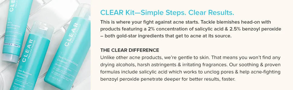 Paula's Choice CLEAR Extra Strength Acne Kit, 2% Salicylic Acid & 5% Benzoyl Peroxide - Kenya