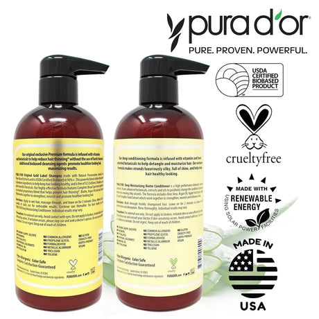 PURA D'OR Anti-Thinning Biotin Shampoo and Conditioner set - Kenya