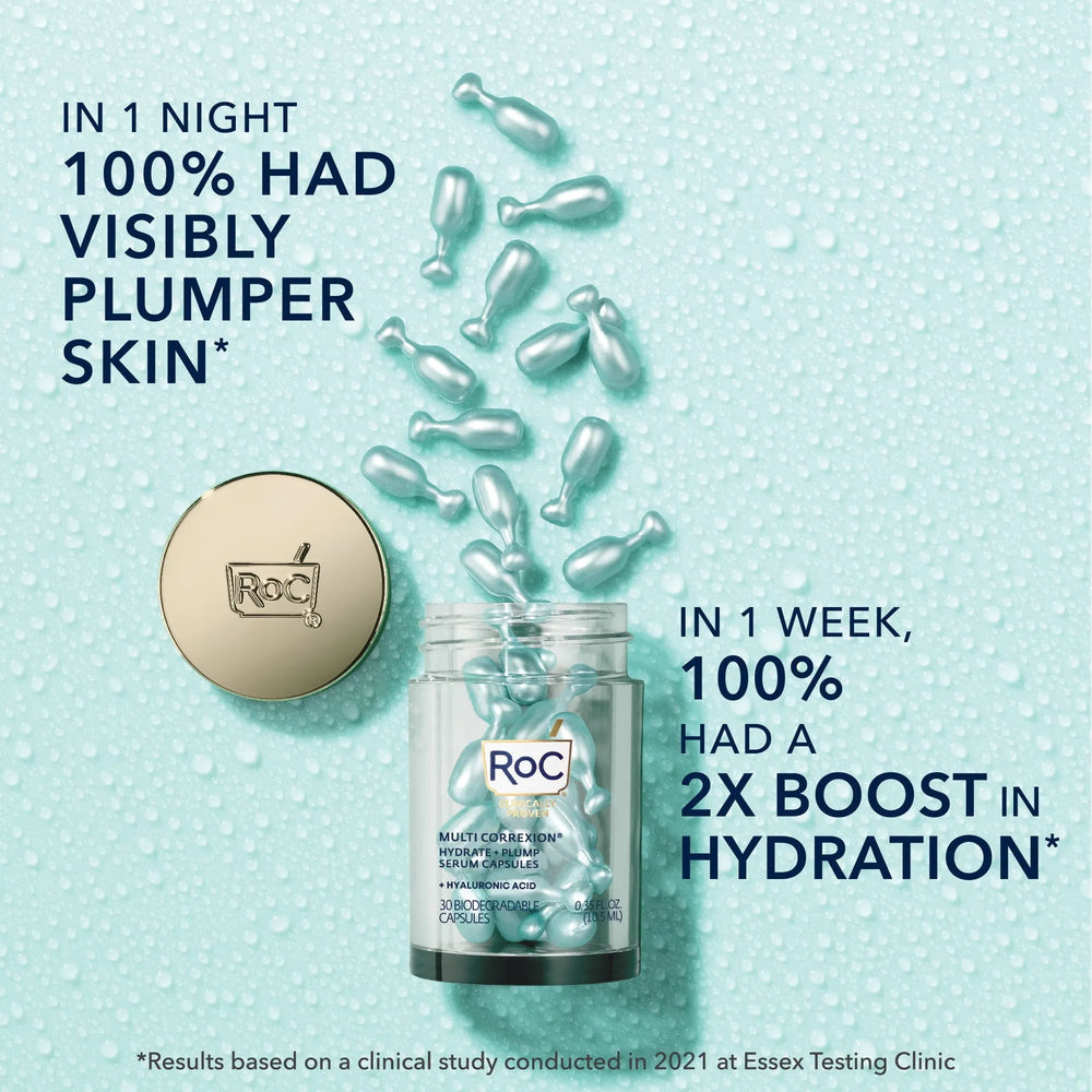 RoC Multi Correxion Hydrate + Plump Night Serum Capsules, Hyaluronic Acid - Kenya