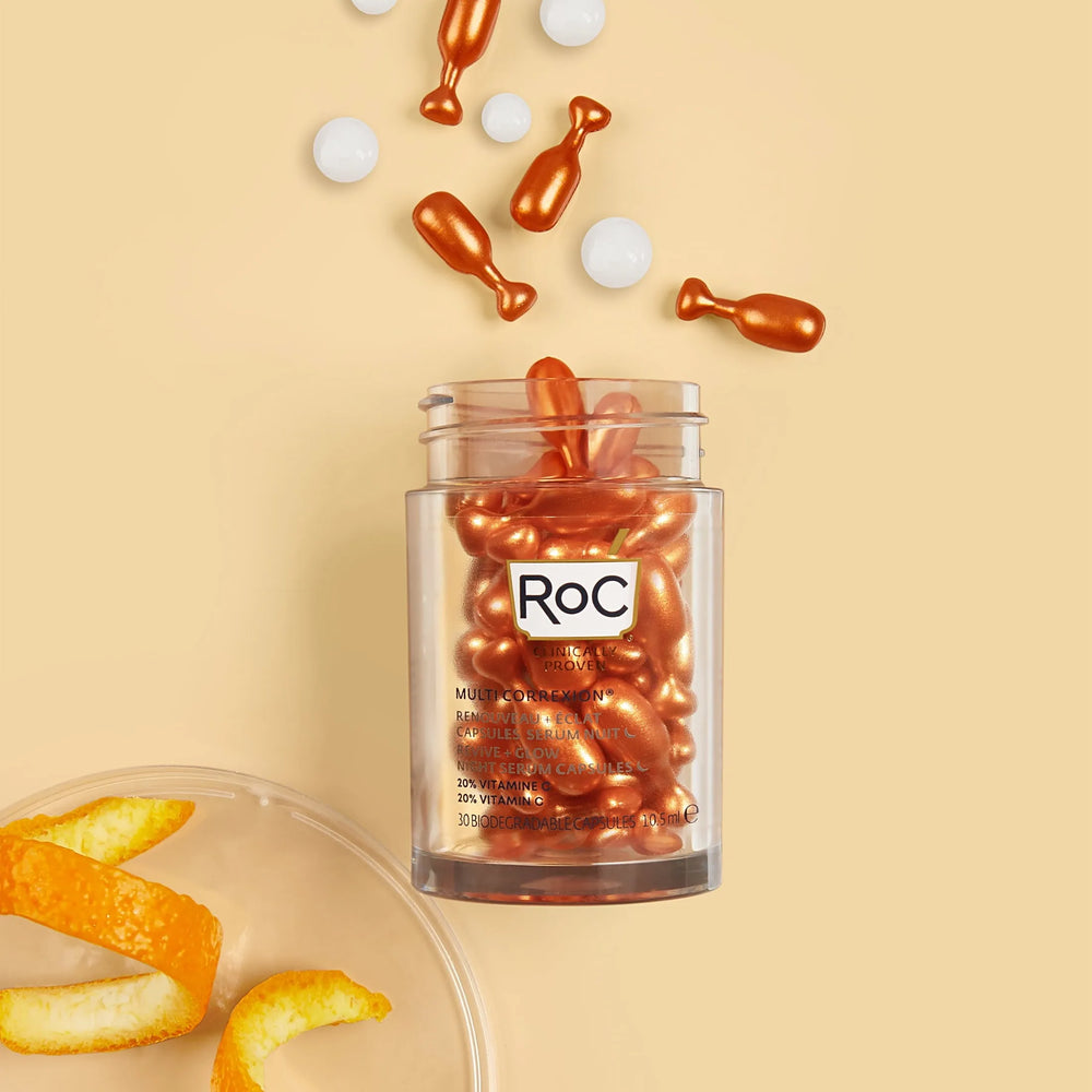 Roc Multi Correxion Revive + Glow Vitamin C Night Face Serum Capsules - Kenya