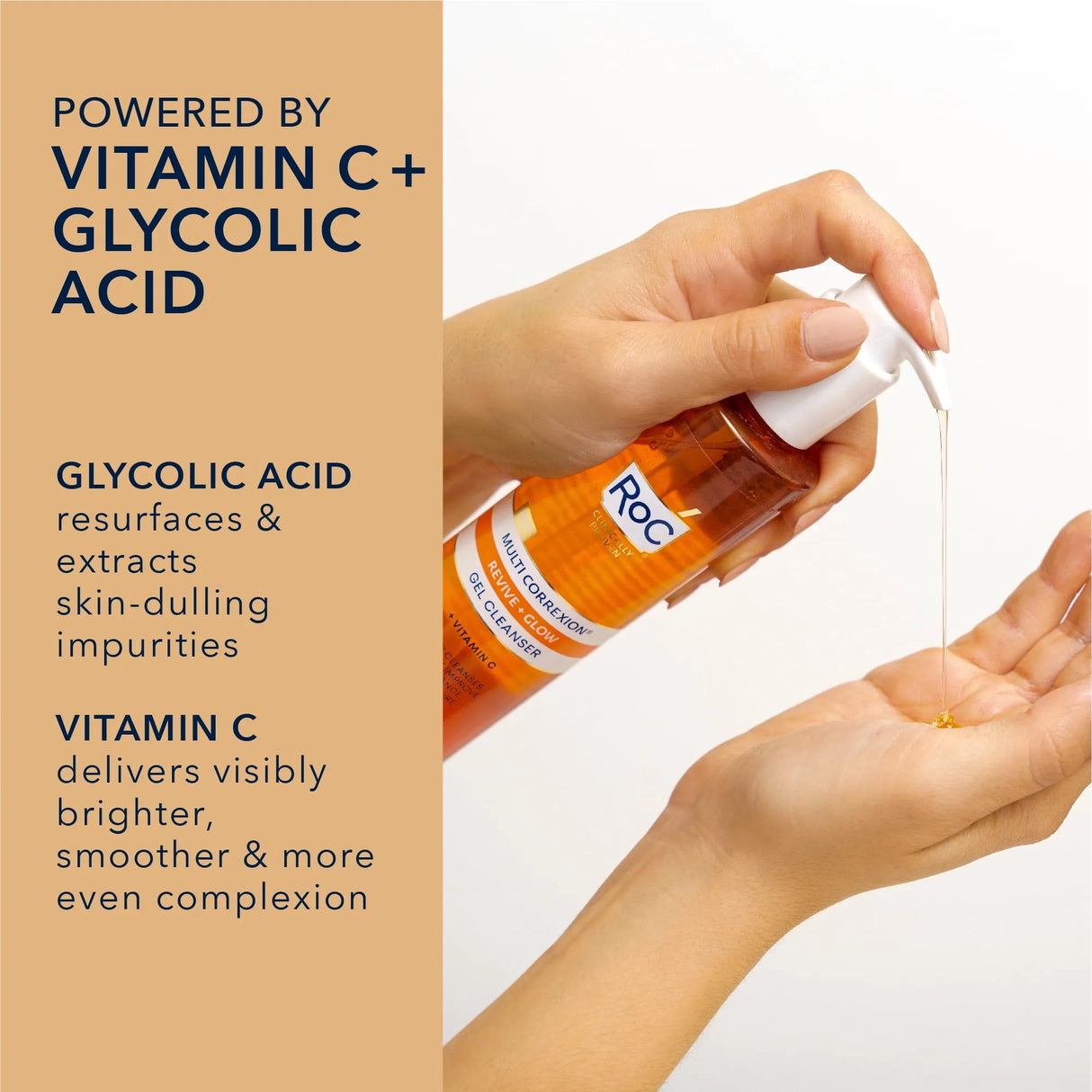 Roc Mutli Correxion Anti-Aging Gel Facial Cleanser with Vitamin C + Glycolic Acid - Kenya