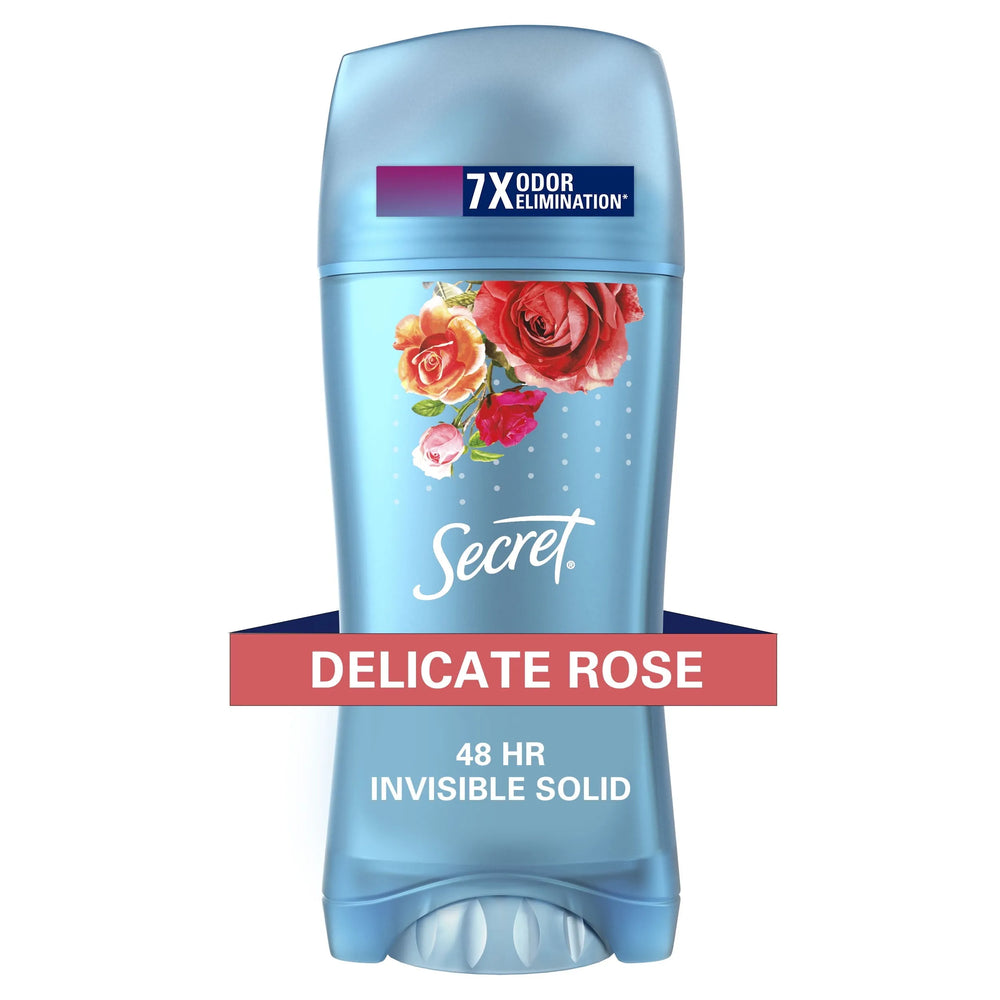 Secret Invisible Solid Antiperspirant Deodorant, Rose Scent, 2.6 oz - Kenya
