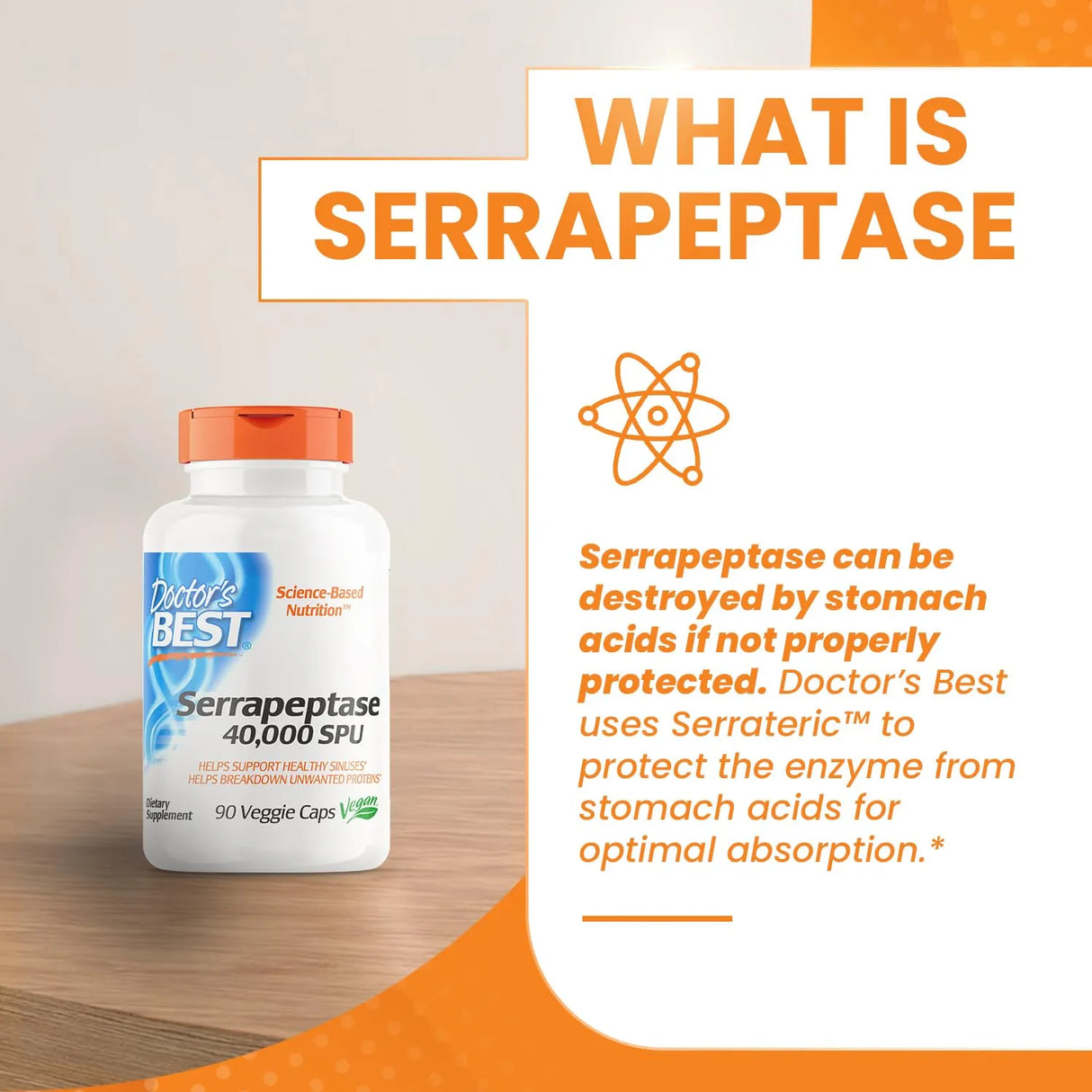 Serrapeptase40,000 SPU, 90 Count - Kenya