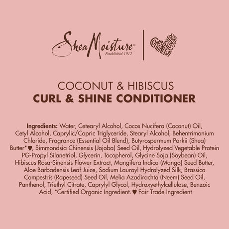 SheaMoisture Coconut Hibiscus Conditioner Curl Shine Silicone - Kenya