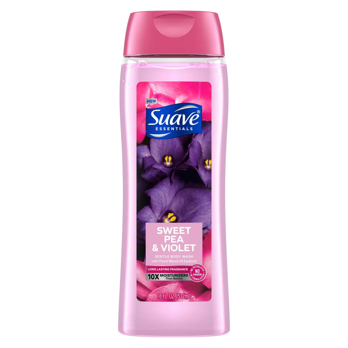 Suave Essentials Gentle Body Wash, Sweet Pea & Violet, 18 oz - Kenya