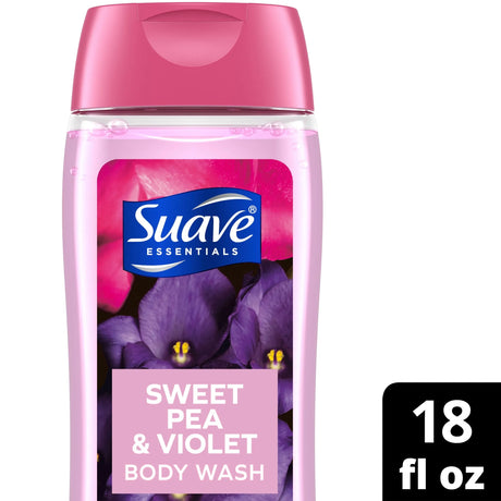 Suave Essentials Gentle Body Wash, Sweet Pea & Violet, 18 oz - Kenya