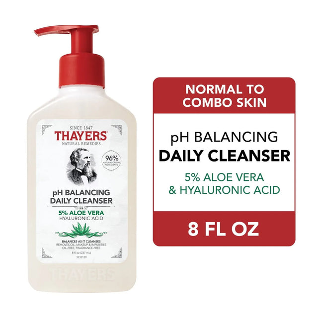 Thayers pH Balancing Gentle Face Wash with Aloe Vera and Hyaluronic Acid, 8oz - Kenya